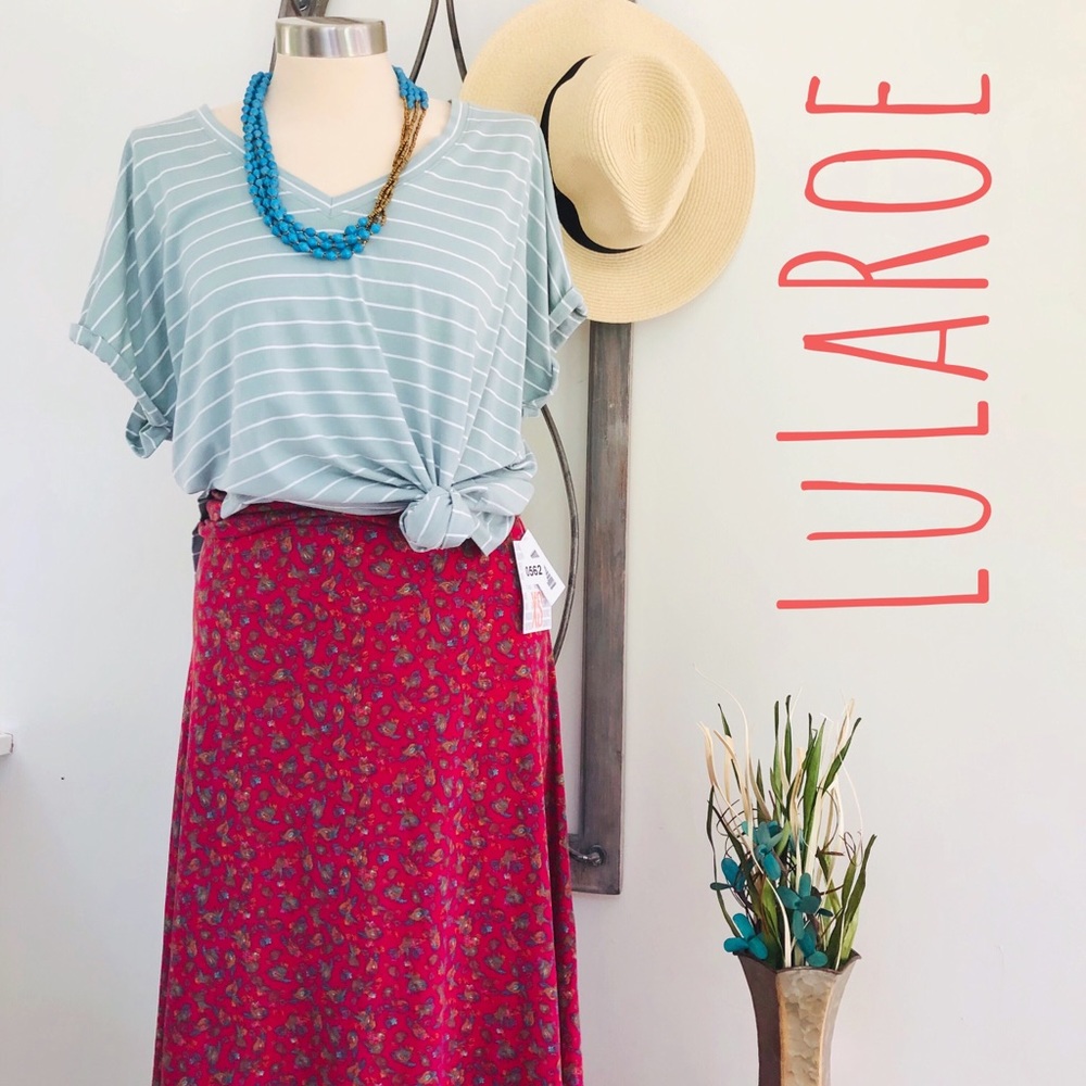 NWT LuLaRoe Fall Print Maxi Skirt/ Dress XS